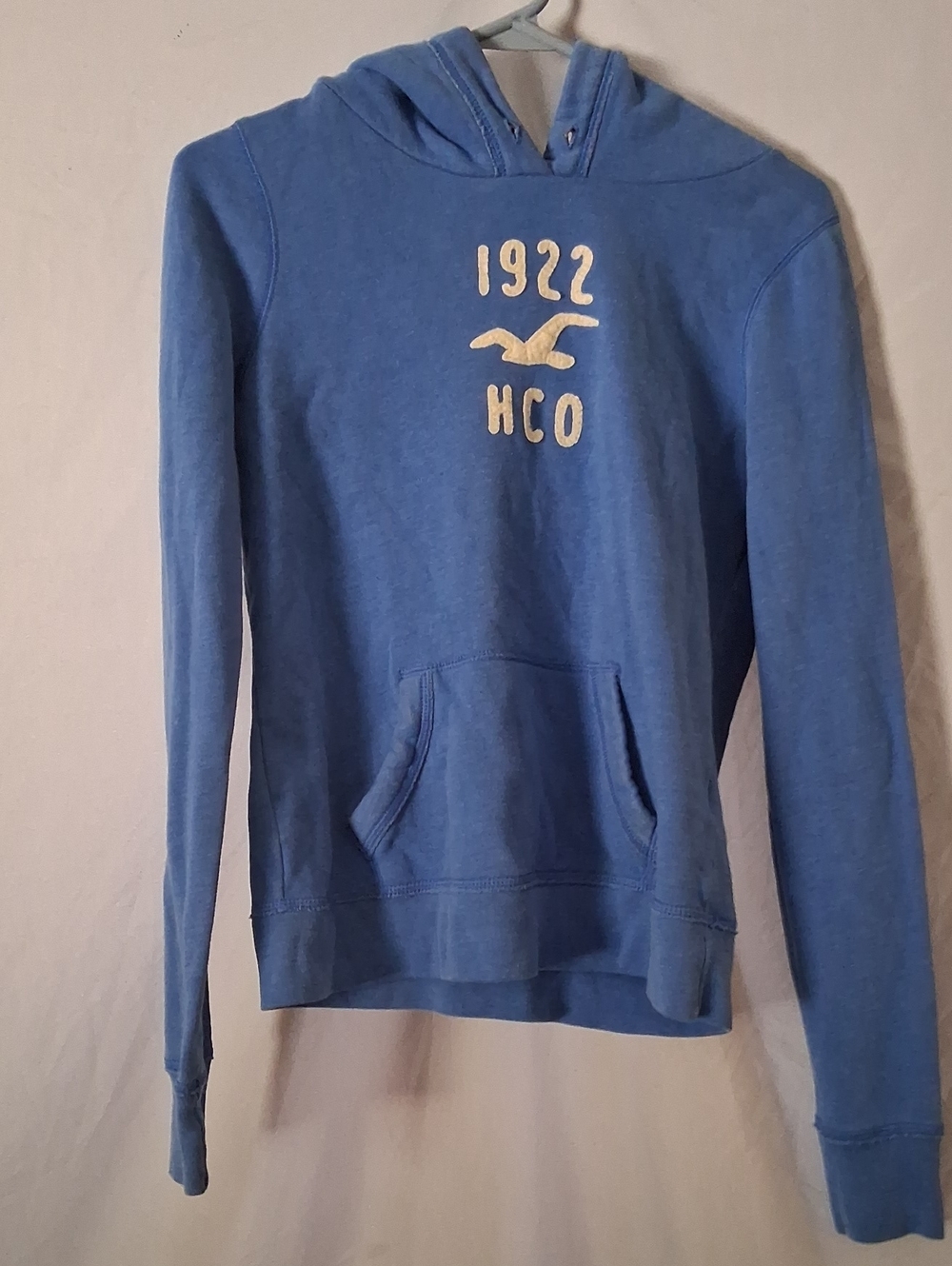 Hollister Blue & White Pullover Hoodie | Women’s Size Medium $27